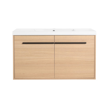 Bathroom Vanity Set With Resin Countertop Sink, 2 Doors
