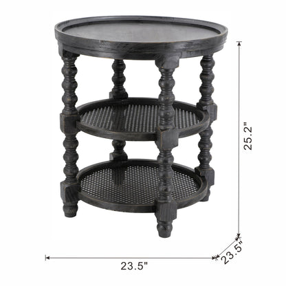Round 3 Tiered Side Tabel, End Tabel For Lving Room Bedroom Entryway