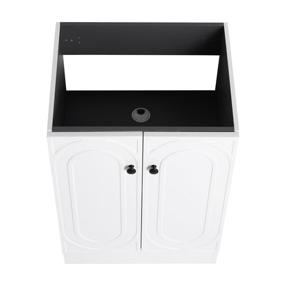 Contemporary Freestanding Bathroom Vanity With Resin Sink & Soft-Close Cabinet Doors