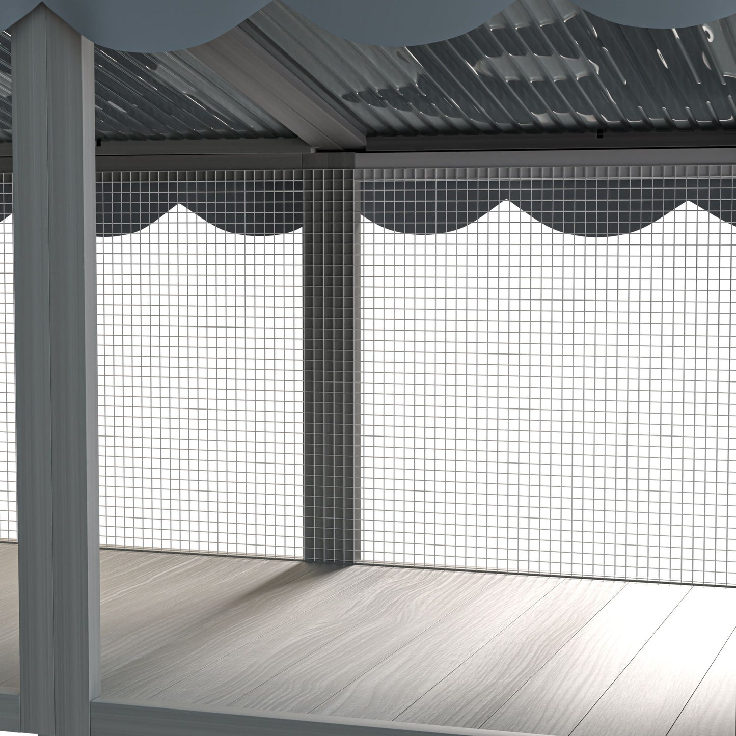 Window Perch Catio For Indoor Cats, Expandable Enclosure With Secure Frame And Waterproof Roof, Suitable For Multiple Kittens - Gray