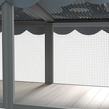 Window Perch Catio For Indoor Cats, Expandable Enclosure With Secure Frame And Waterproof Roof, Suitable For Multiple Kittens - Gray