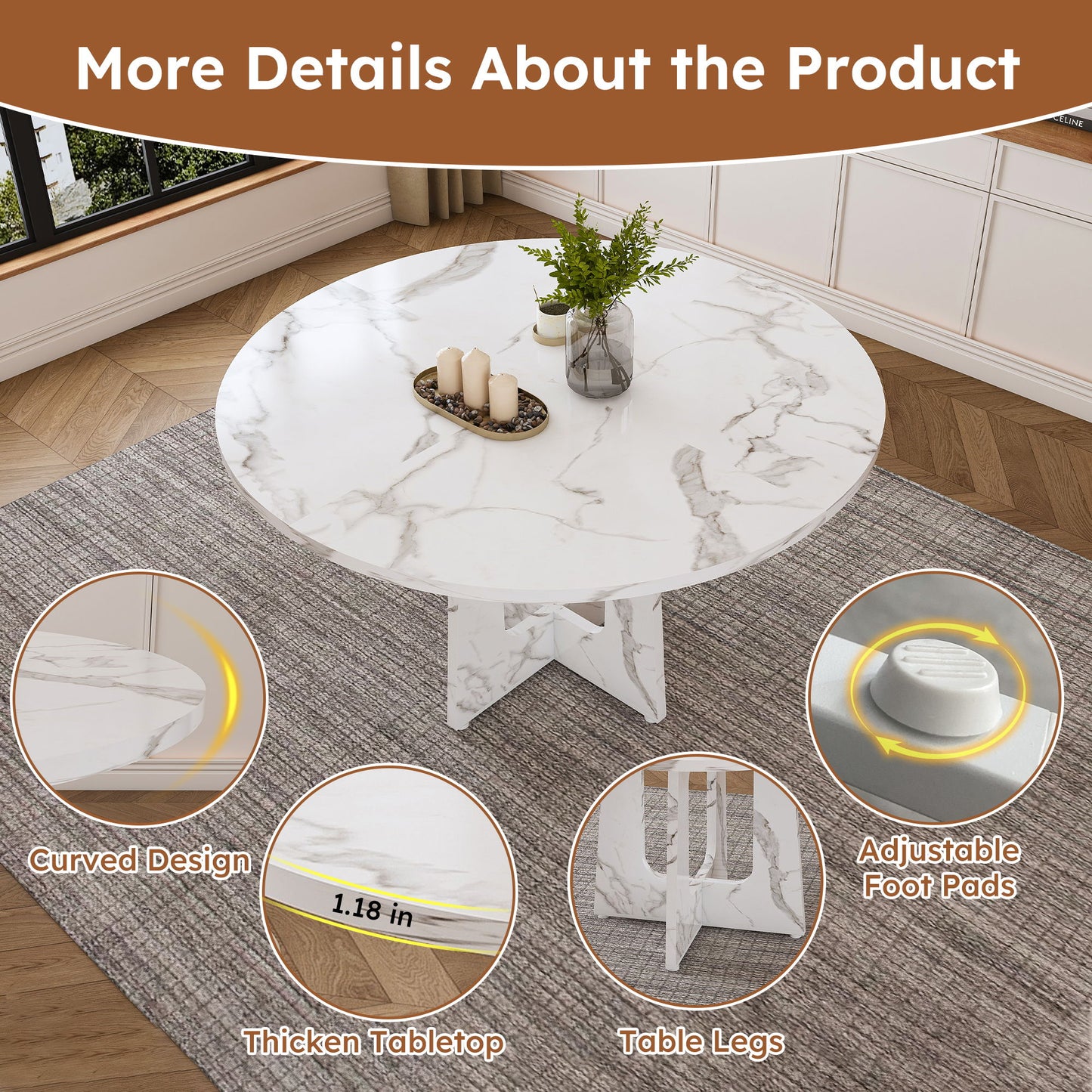 Round Dining Table For 4