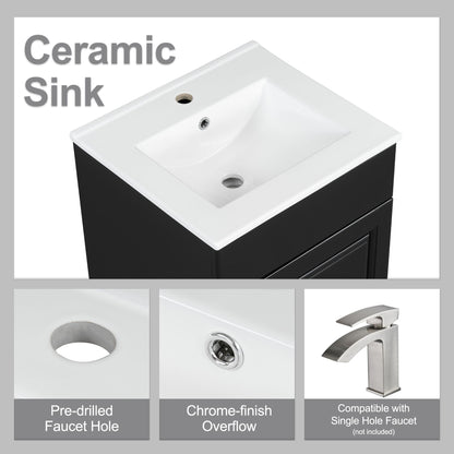 Bathroom Vanity With Sink, Cabinet With Adjustable Shelf