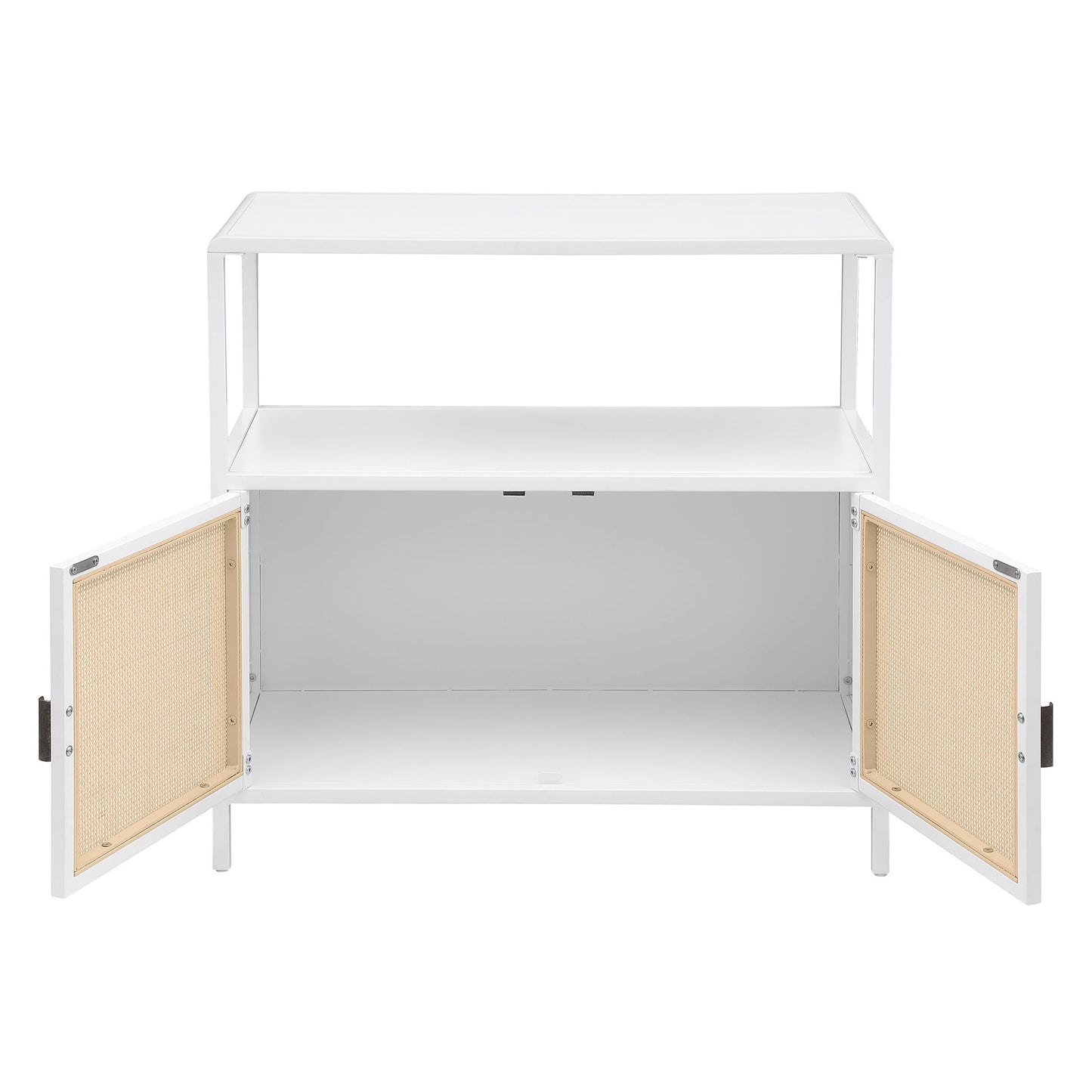 Kenneth - 2 Door Radio Weave Accent Cabinet - White