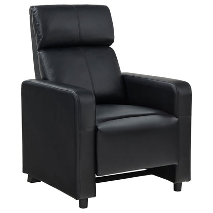 Warren - 4 Seater Home Theater With Wedge Console Recliners - Black