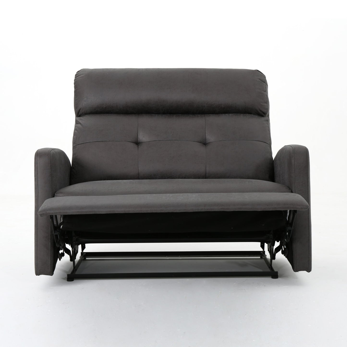 Alma - Contemporary Upholstered Loveseat Recliner - Slate