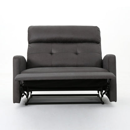 Alma - Contemporary Upholstered Loveseat Recliner - Slate