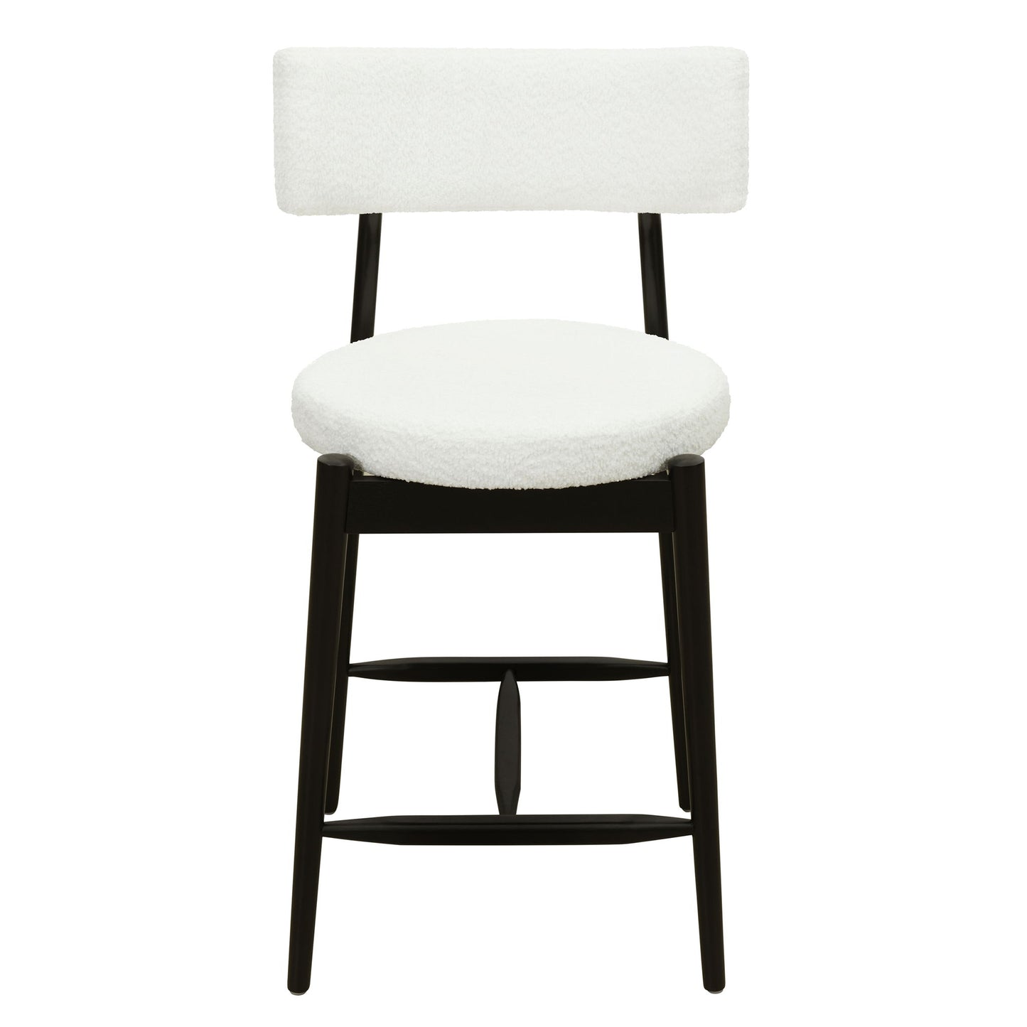 Mid Century Modern Counter Stools, Fabric Upholstered Chairs