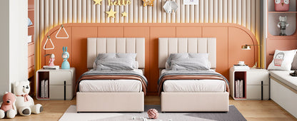 Upholstered Platform Bed With A Hydraulic Storage System