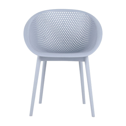 2 Piece Durable Single Chair With Hollow Out Design