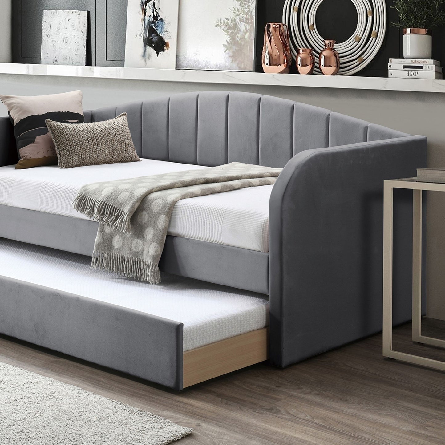 Modern Day Bed Trundle With Slat Support