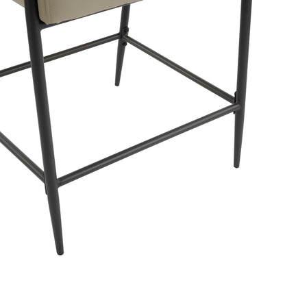 Mid Century Modern Counter Stool Set With Iron Frame