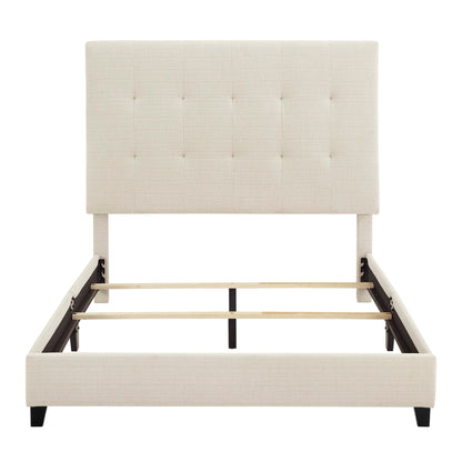 Tufted Upholstered Headboard Platform Bed