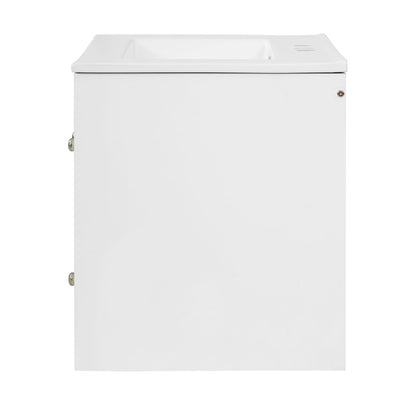 Wall-Mounted Bathroom Vanity Set With Sink, 2 Drawers And Soft-Close Door