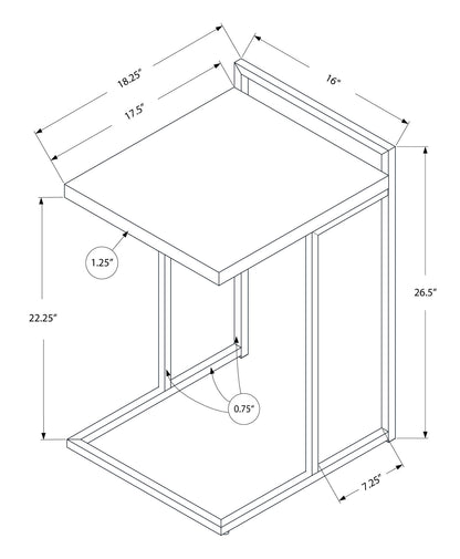 Accent Table, C - Shaped, Versatile