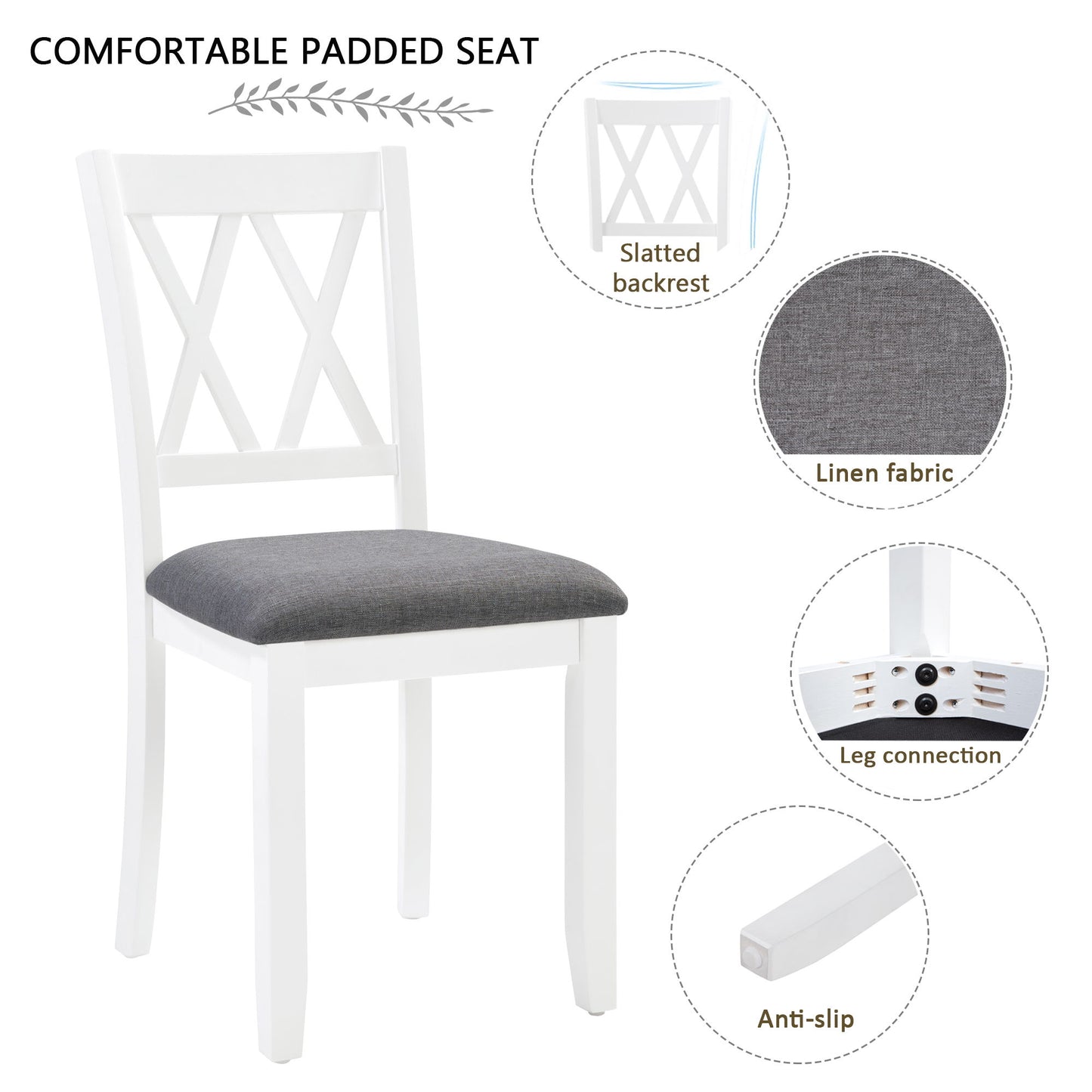 Modern Dining Set With Upholstered Chairs
