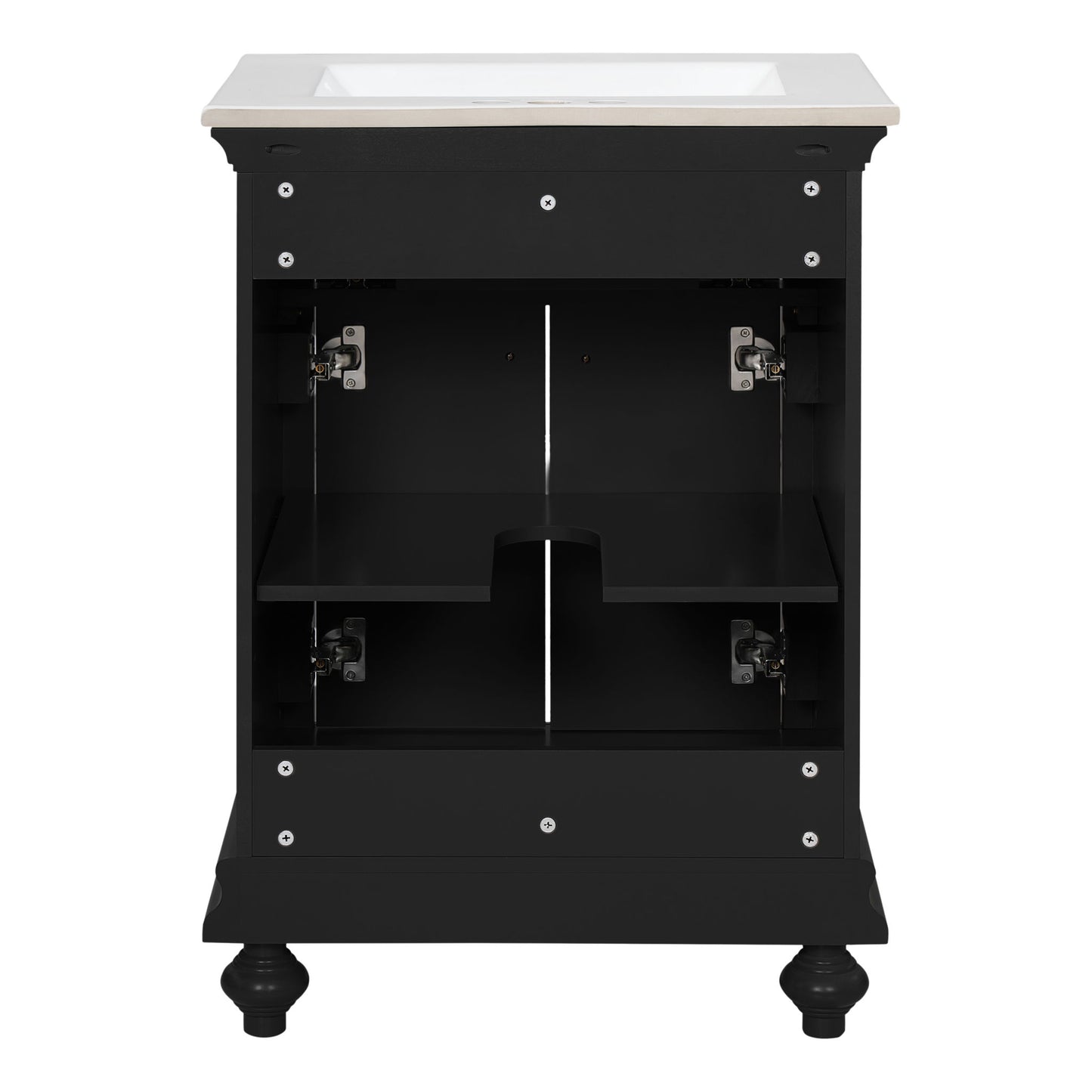 Modern Bathroom Vanity With Tip-Out Drawer And Soft-Close Hinges