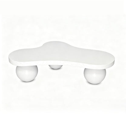 Cloud Shaped Coffee Table With 3 Ball Legs For Living Room