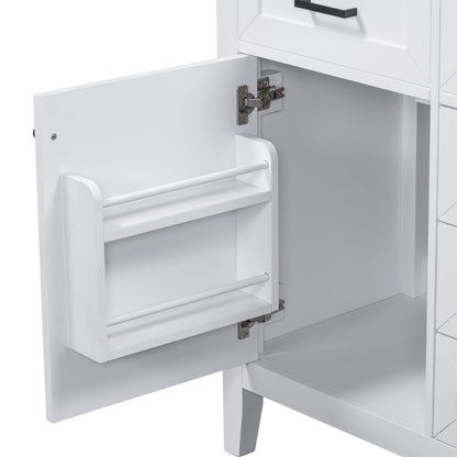 Modern Bathroom Vanity With Sink Combo, 3 Drawers, Undermount Drop-In Sink