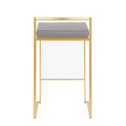 Fuji - Contemporary / Glam Design Counter Stool (Set of 2)