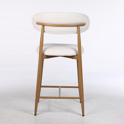 Upholstered Counter Height Bar Stools For Kitchen Island (Set of 2) - Beige