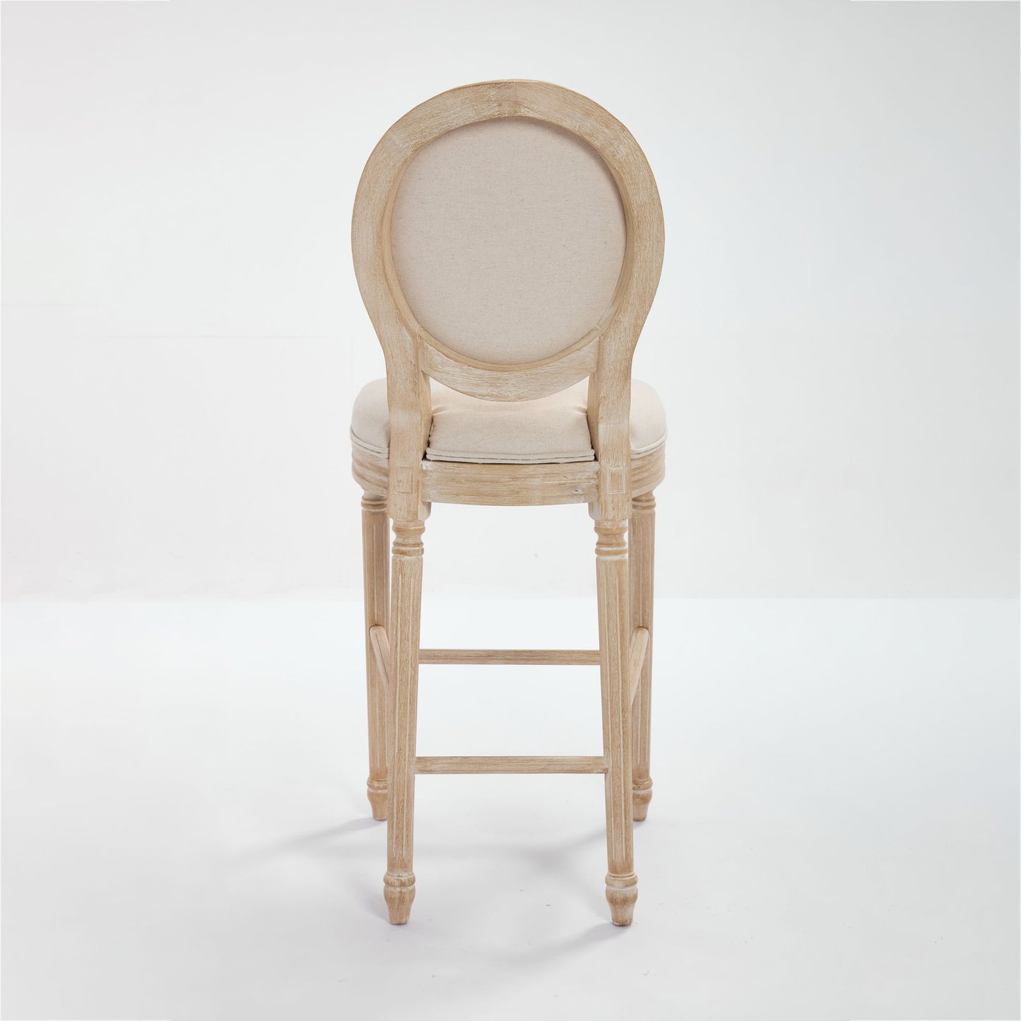 French Country Bar Chairs & Round Back (Set of 2)