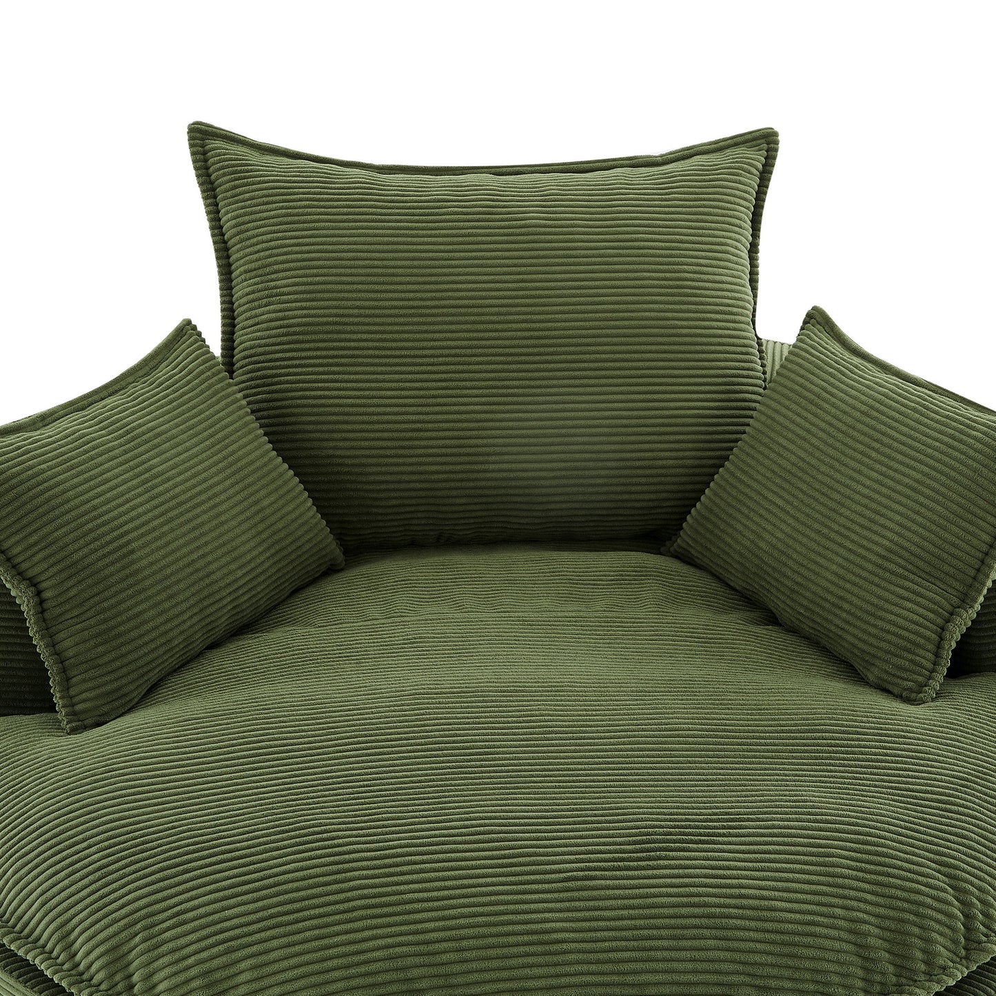 360° Swivel Accent Barrel Chair With Dual Layer Cushion And 3 Removable Pillows
