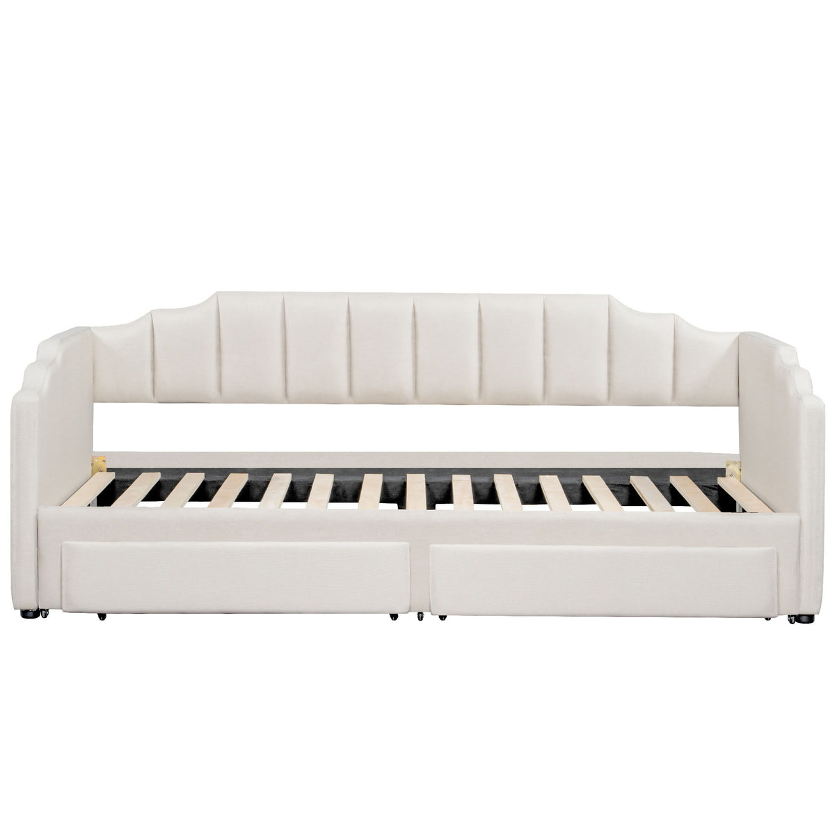 Extendable Daybed With LED Light And 2 Storage Drawers
