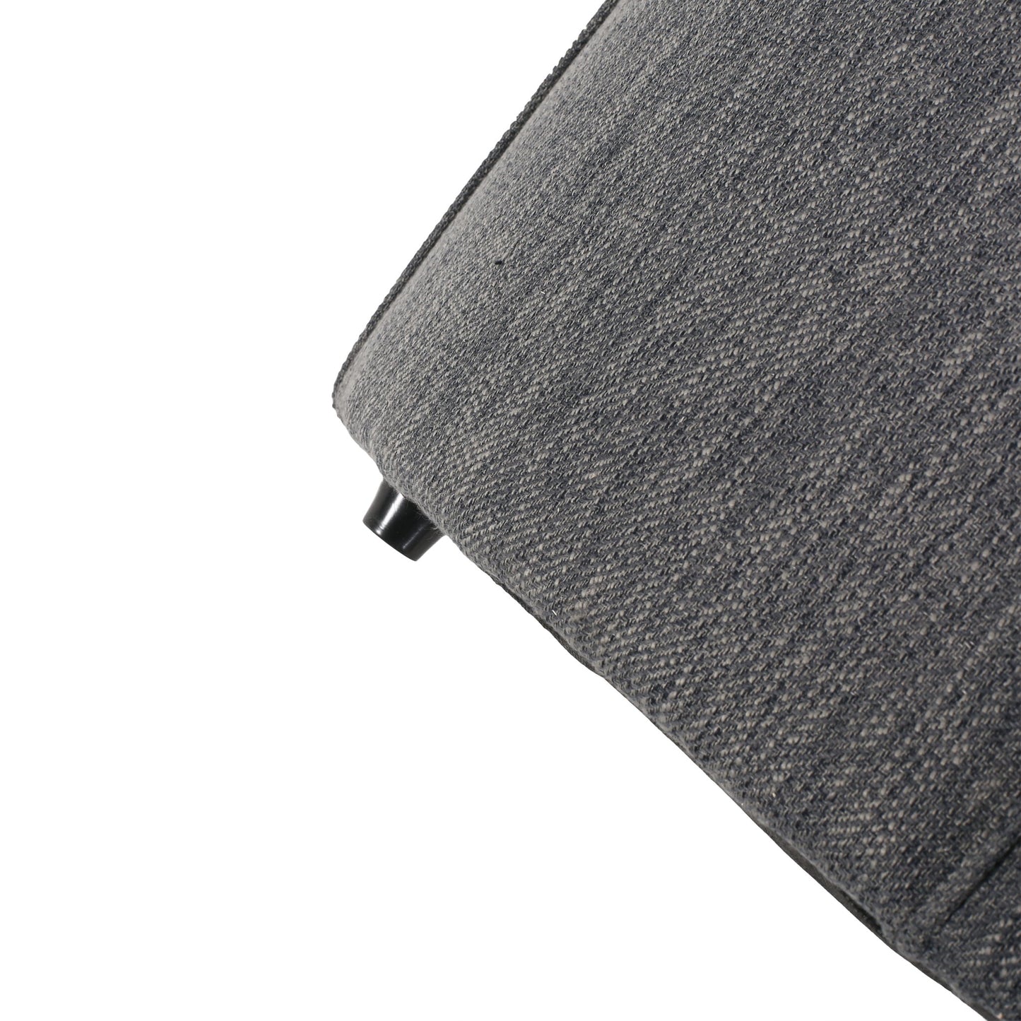 Contemporary Ottoman With Tonal Piping And Button Tuft Design