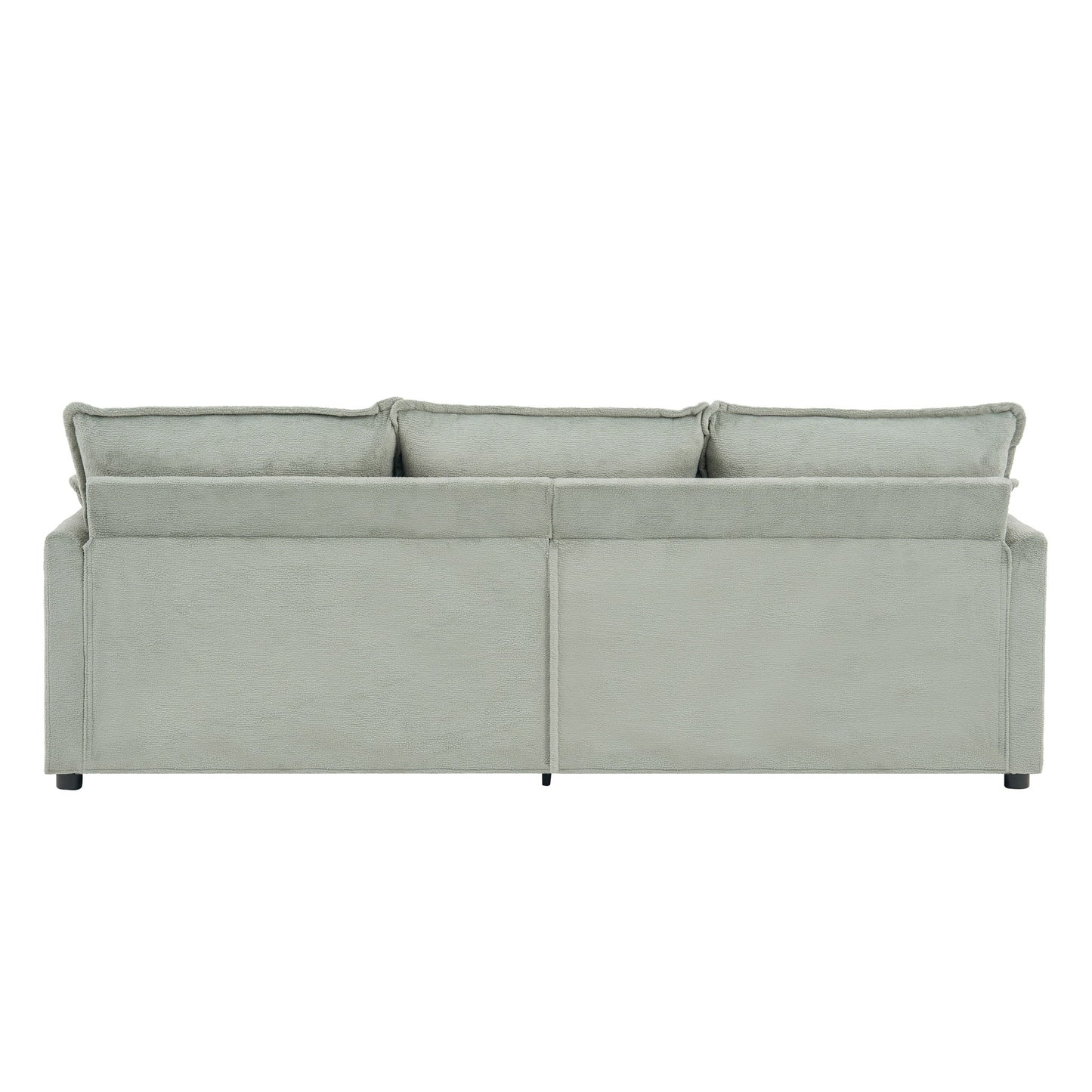 Modern 3 Seater Sofa With Side Storage Pockets For Living Room