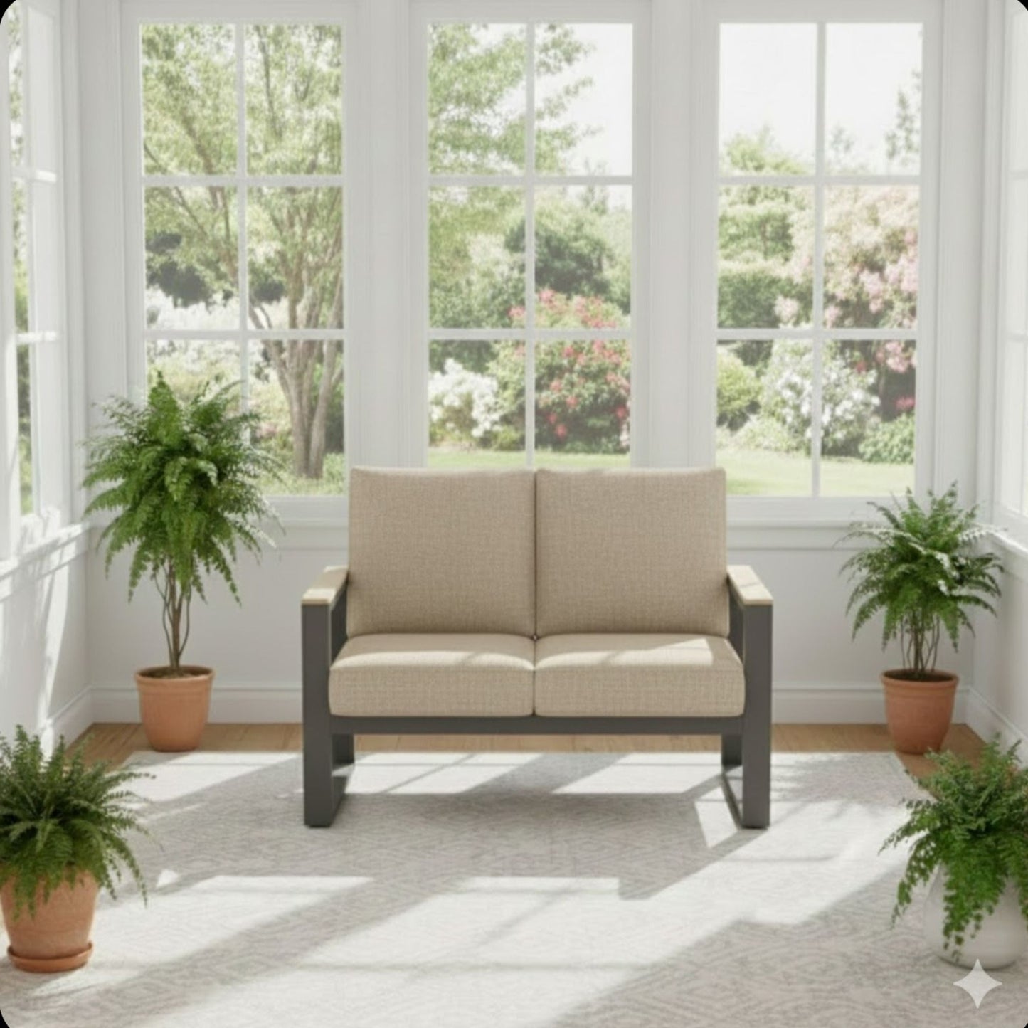 All-Weather Loveseat Sofa With Thick Cushions