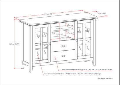 Artisan - Handcrafted, Tall TV Media Stand