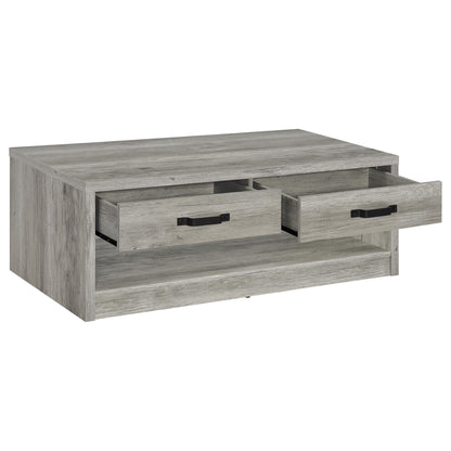 Nuberg - 2 Piece And End Table Set With Storage Drawers - Gray