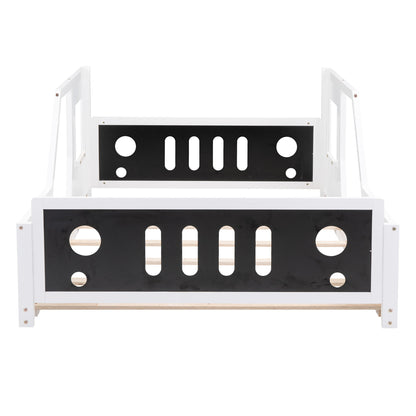 Classic Car Shaped Platform Bed With Wheels