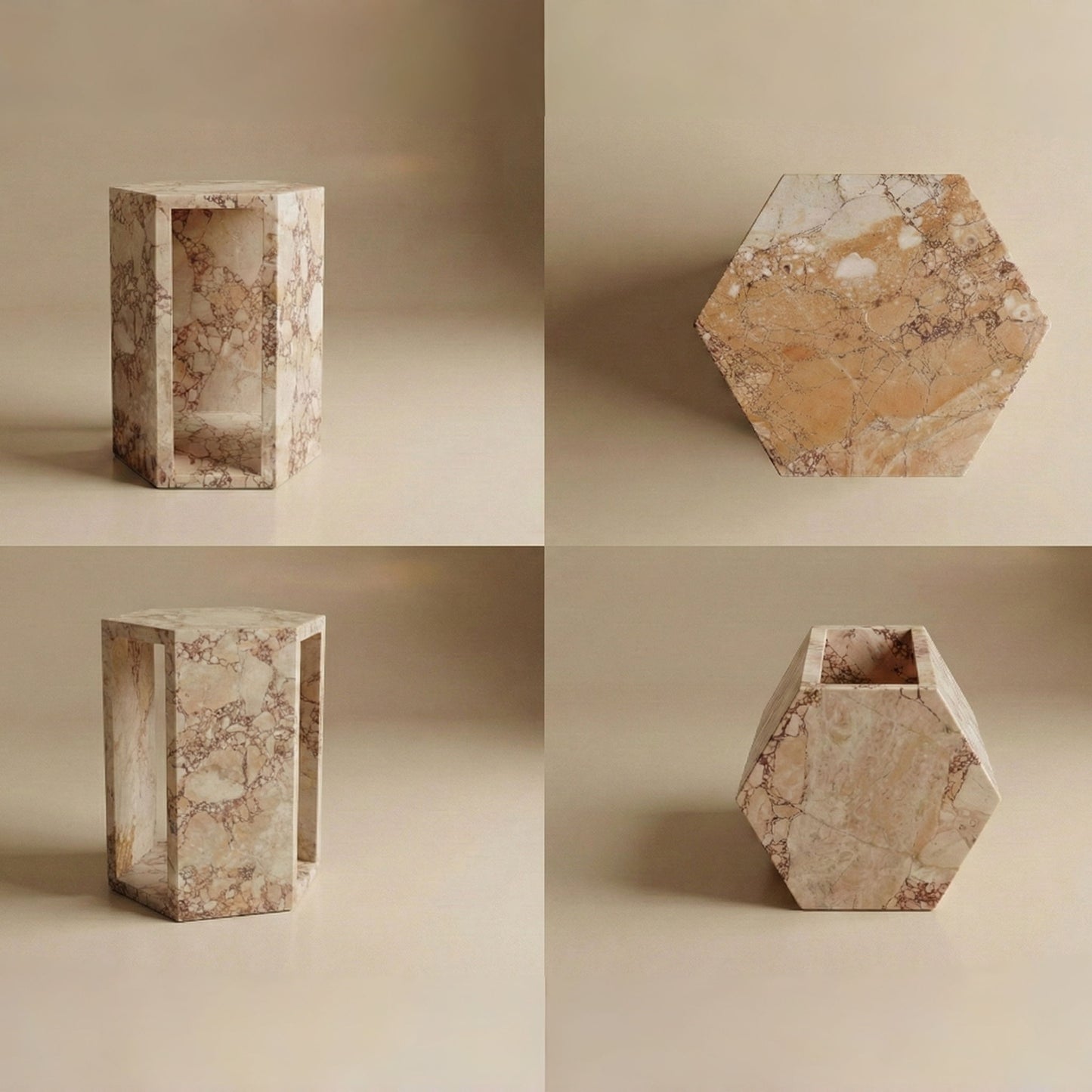 Modern Minimalist Hexagon Side Table