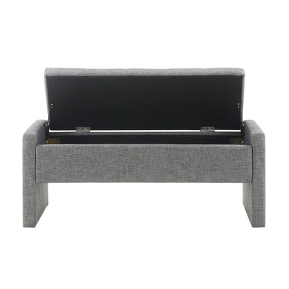 Modern Upholstered Large Bed End Bench With Storage