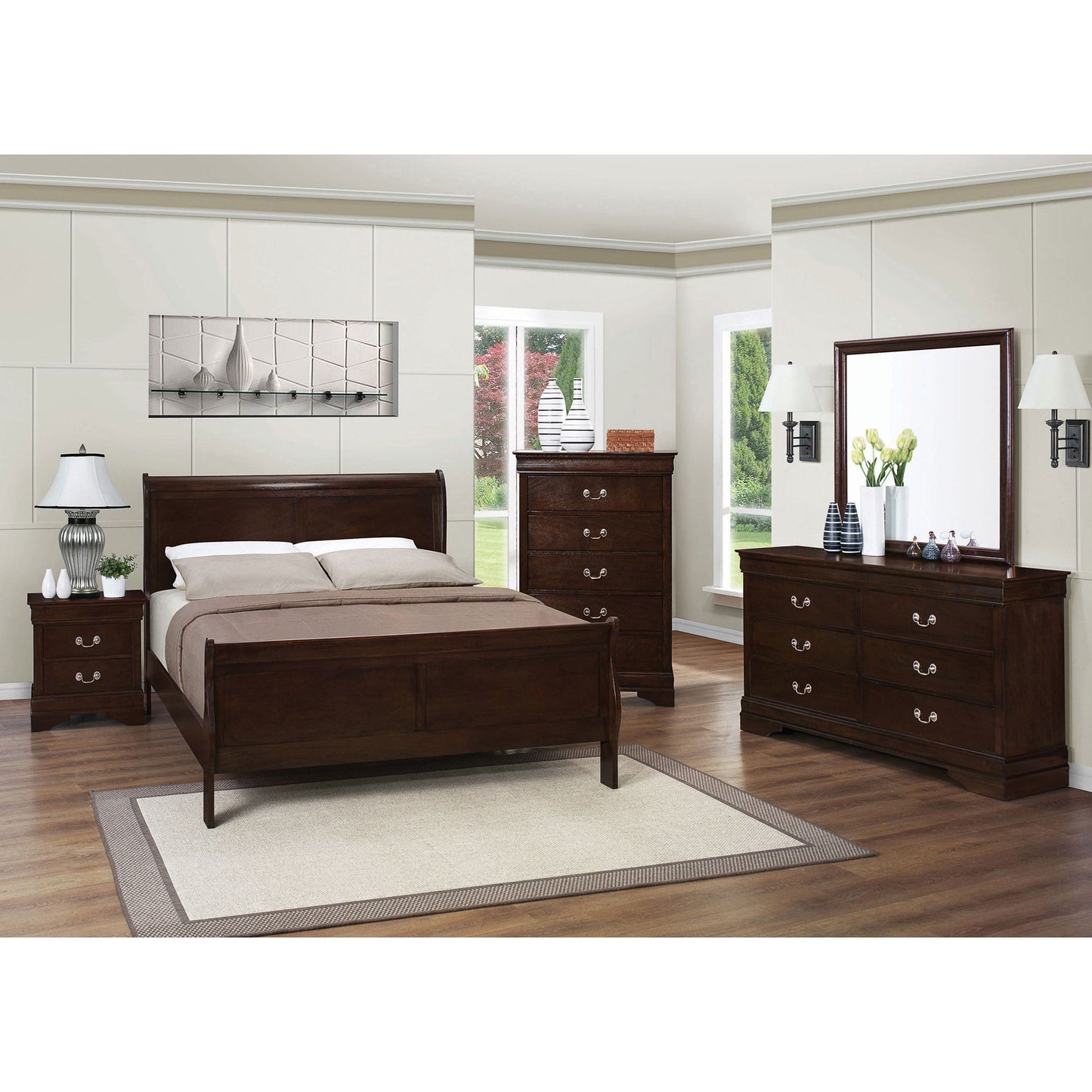 Demetra - 2 Drawer Nightstand - Cappuccino