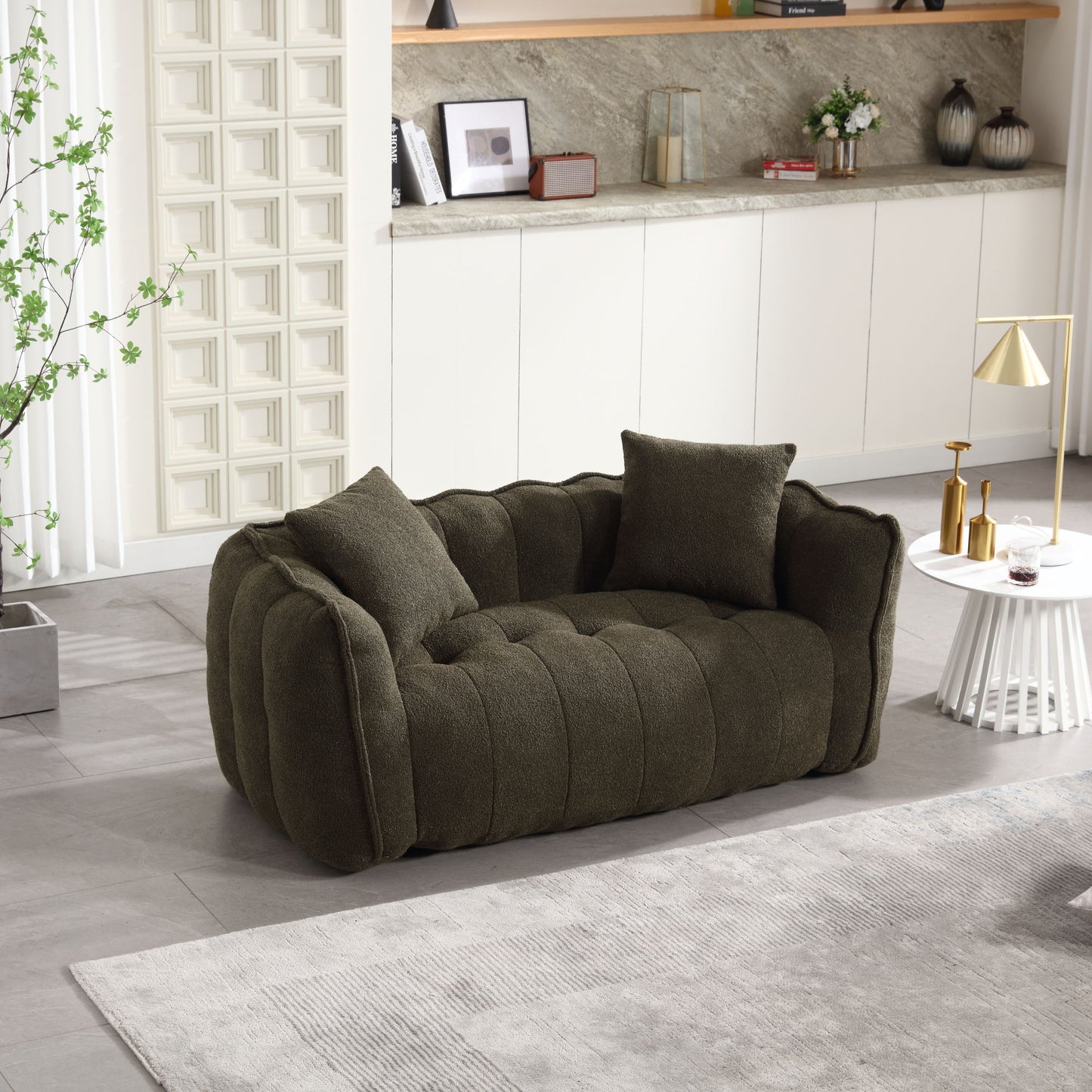 Cozy Beanbag Chair With High Resilience Foam Core For 2