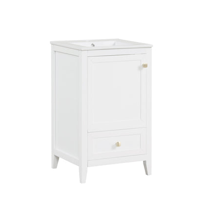 Bathroom Vanity With Sink, Soft Closing Cabinet Door, Storage Rack And Drawer
