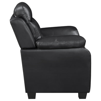 Eaton - Padded Sofa With Tufted Design - Black