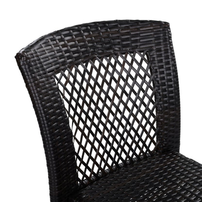 5 Piece Patio Dining Set With Chairs, Outdoor Furniture - Brown Multi / Light Teak