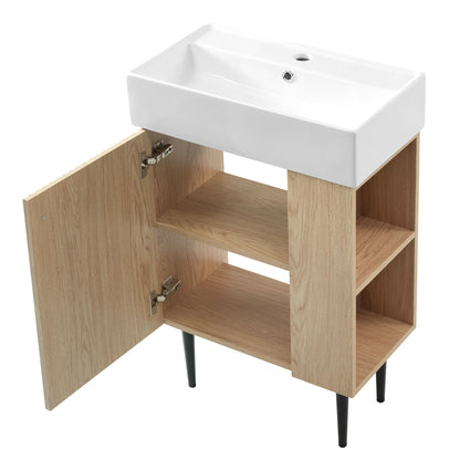 Bathroom Vanity, Combo Cabinet, Bathroom Storage Cabinet, Single Ceramic Sink