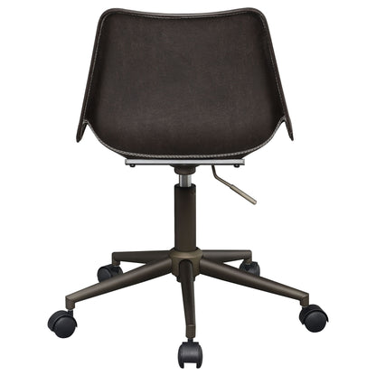 Ralston - Upholstered Adjustable Office Desk Chair With Ergonomic Design - Brown