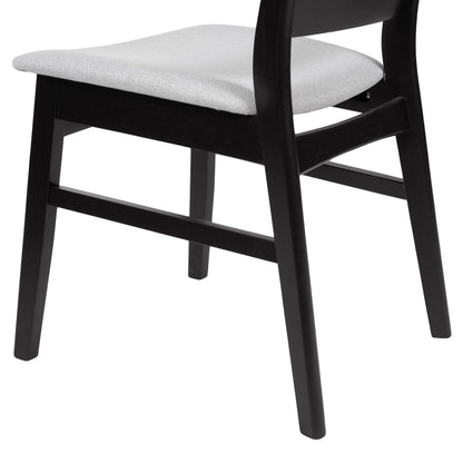 Mid Century Dining Chairs With Cushioned Seats And Wood Frame (Set of 2)