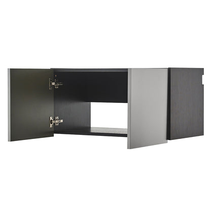 Astro Series - Wall Storage Cabinet With Soft Closing Drawers - Metallic Gray