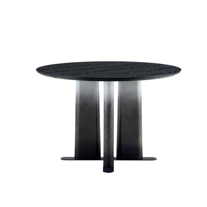 Round Dining Table With Cross Base, Modern Home Furniture