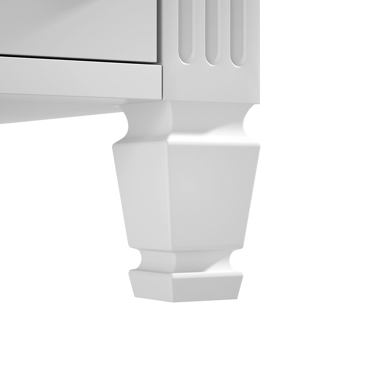 Modern Bathroom Vanity With Ceramic Sink, Freestanding, One Tip Out Drawer, 3 Side Drawers, Adjustable Shelf