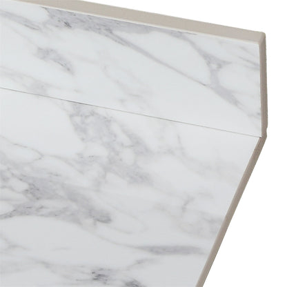 Elegant Bathroom Vanity Top With Rectangular Ceramic Sink And Backsplash