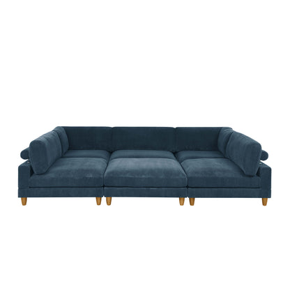 Modern Modular Sectional With Adjustable Back Support