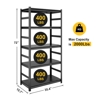 5 Tier Heavy Duty Shelving Unit Adjustable Shelving Units